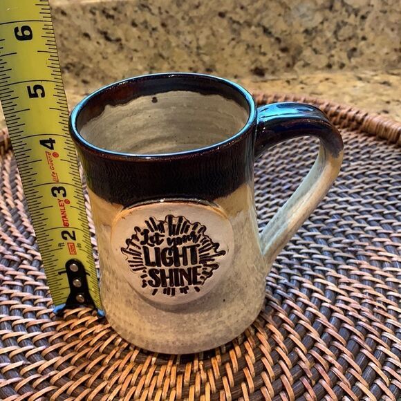 Vintage Brown Ceramic Sun Coffee Mug “Let your‎ Light Shine” Sunset Studios - Picture 5 of 8
